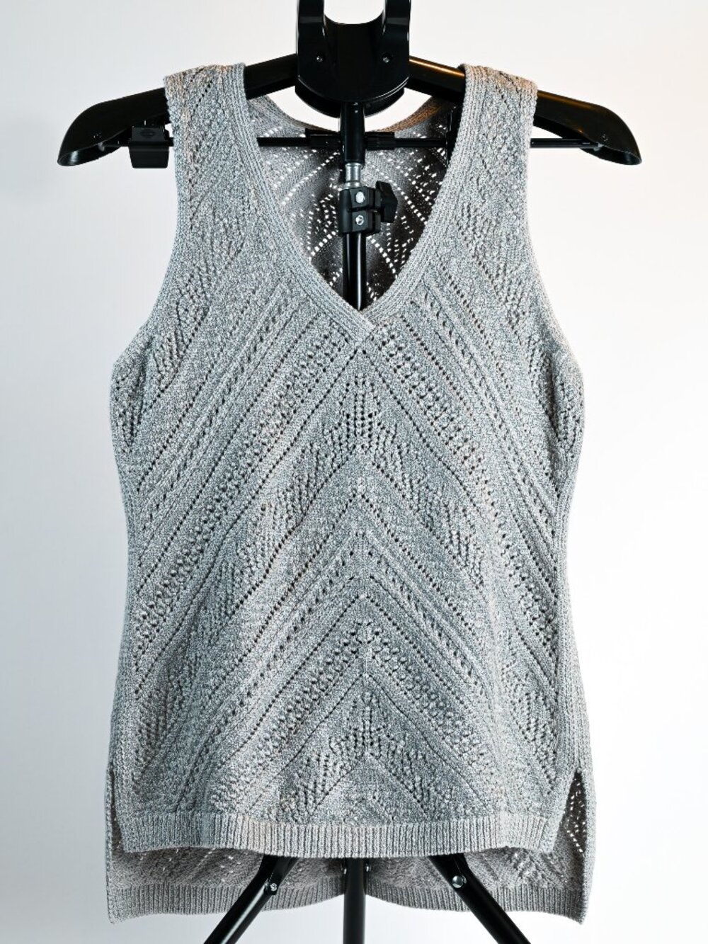 White house Black market silver sparkle tank top size S